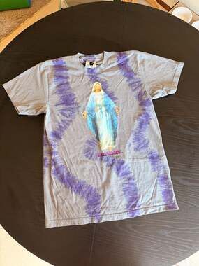Real Bad Man Watch Seller Virgin Mary Tie Dye T-Shirt